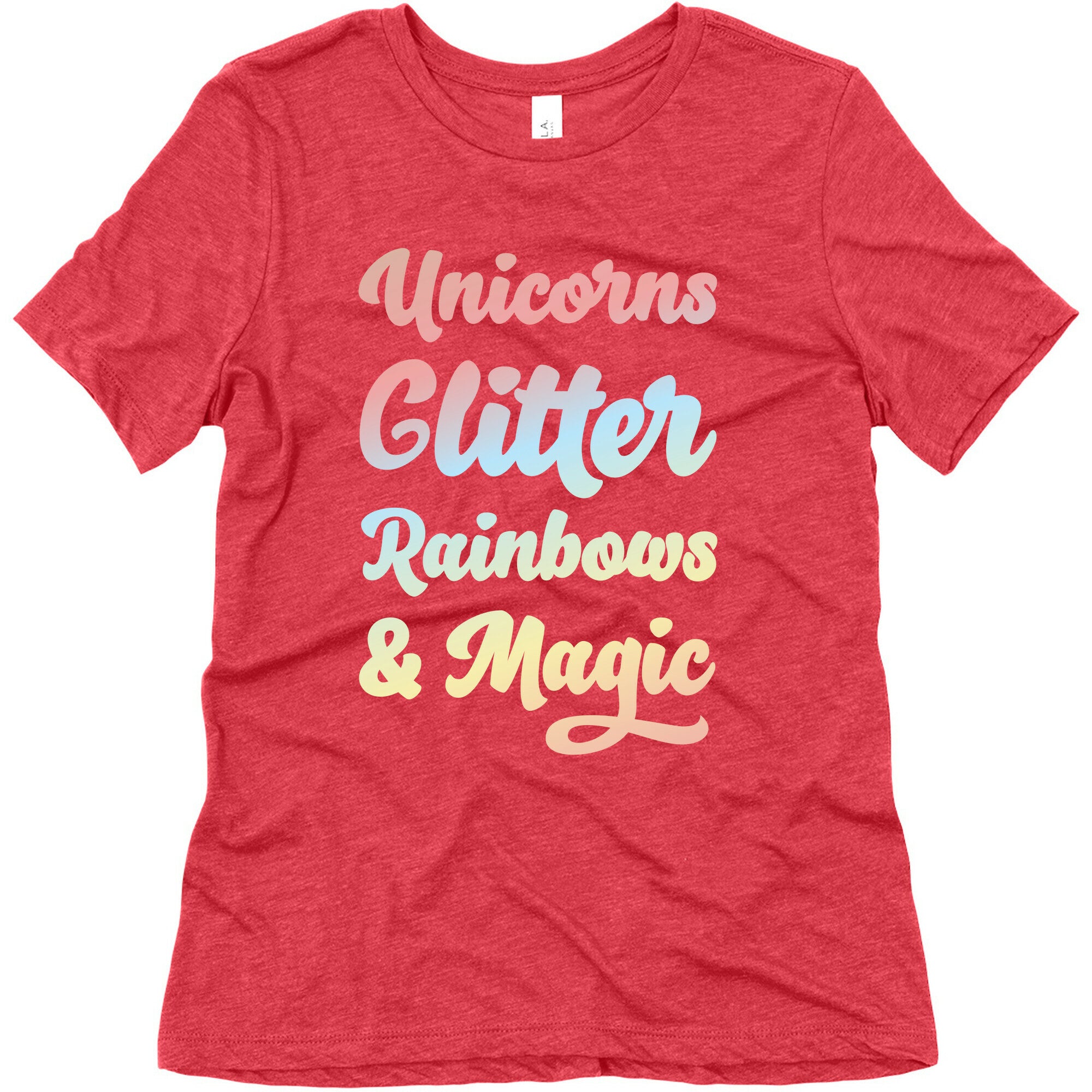 Unicorns Glitter Rainbows & Magic Women's Triblend Tee